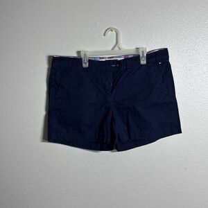 Tommy Hilfiger Women Casual Navy Blue Chino Shorts‎ size 10.